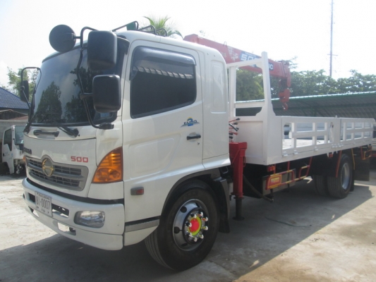 หลุดมัดจำ 6 ล้อ  HINO เมกก้า 212  ปี  50  ติดเครน UNIC  4 ชัก