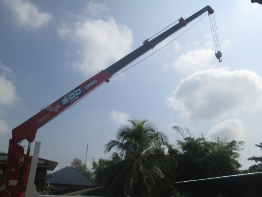 หลุดมัดจำ 6 ล้อ  HINO เมกก้า 212  ปี  50  ติดเครน UNIC  4 ชัก