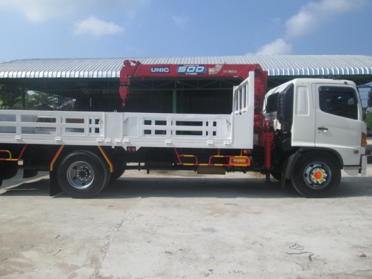 หลุดมัดจำ 6 ล้อ  HINO เมกก้า 212  ปี  50  ติดเครน UNIC  4 ชัก
