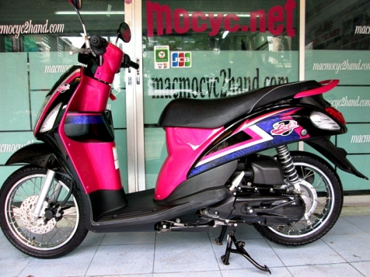 LET'S สีชมพูดำ รถเดือน ธันวาคม.ปี 56 ไมล์ 6203 โล รุ่นใหม่หัวฉีด ของแถม 2 รายการ 19900