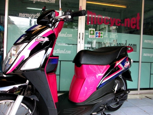 LET'S สีชมพูดำ รถเดือน ธันวาคม.ปี 56 ไมล์ 6203 โล รุ่นใหม่หัวฉีด ของแถม 2 รายการ 19900