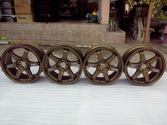 TE37 SL ขอบ17 4รู100หน้า7 หลัง8 สวยๆไม่มีริวรอยอยไม่มีซ่อม งามคักๆ