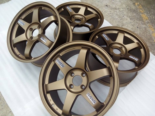 TE37 SL ขอบ17 4รู100หน้า7 หลัง8 สวยๆไม่มีริวรอยอยไม่มีซ่อม งามคักๆ