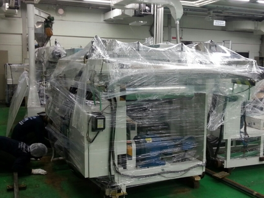 ขายเครื่องรีดแผ่นพลาสติก 3 layer ครบชุด หน้ากว้าง 70 ซม สภาพใหม่จากญี่ปุ่น ราคาถูก