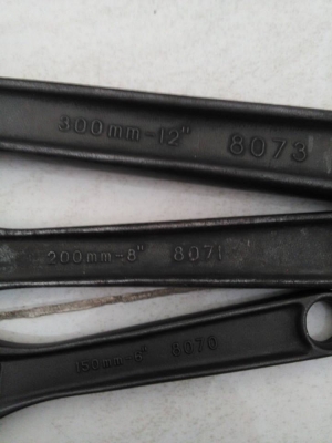 ประแจเลื่อน BAHCO 12" 8" 6"