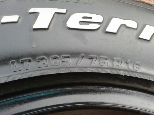 มาอีกแล้วครับ BF GOODRICH T/A 265/75/16 ปี 10 สภาพ 70\% 6500 บาท มาอีกแล้วครับ BF GOODRICH T/A 265/75/16 ปี 10 สภาพ 70\% 6500 บาท