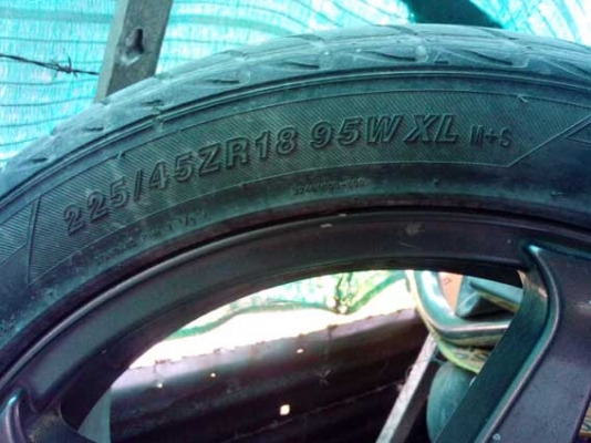 ขายแม็ก 5 รูขอบ 18 +ยาง