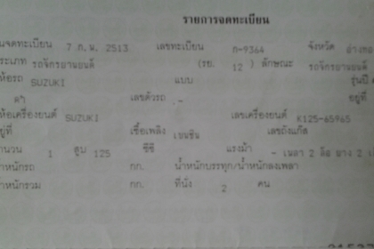 ขายK125 m2 ทะเบียนโอน ไฟเดิม สตาร์ทมือ