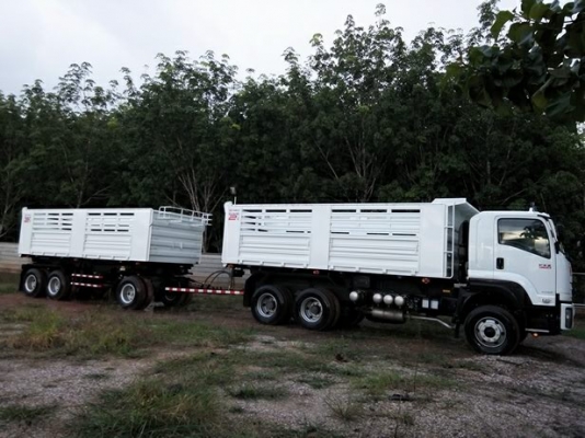 ขายดาวน์ รถบรรทุก 22 ล้อ พ่วงแม่-ลูกดั๊มพ์ ยี่ห้อ ISUZU DEGA FXZ 360 แรงม้า ปี 2558 *จะวางดาวน์ 580,000 บาท ก็ได้*