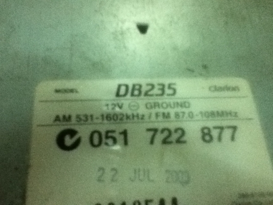 ขายวิทยุ Clrion รุ่น DB235เล่น CD หัวอ่านดีขายถูกๆ600.- ขายวิทยุ Clrion รุ่น DB235เล่น CD หัวอ่านดีขายถูกๆ600.-