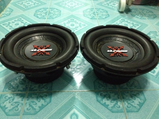 ซับ10&quot; xtreme โครงปั้มว้อยคู่แม่เหล็กแม่เหล็กก้อนเดียว มือสอง ใช้งานปกติ ขายคู่ละ 1350 บาท