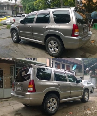 Mazda Tribute V6 3.0 Auto 4WD Top ปี2003 ABS Airbag LPGหัวฉีดถังโดนัท Sun-roof แม็กขอบ16 วิ่ง 16x,xxxกิโล หน้า-หลังเดิมๆสวย ไม่มีชนหนัก