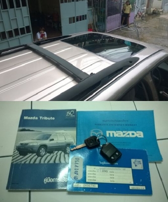 Mazda Tribute V6 3.0 Auto 4WD Top ปี2003 ABS Airbag LPGหัวฉีดถังโดนัท Sun-roof แม็กขอบ16 วิ่ง 16x,xxxกิโล หน้า-หลังเดิมๆสวย ไม่มีชนหนัก