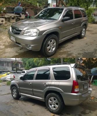 Mazda Tribute V6 3.0 Auto 4WD Top ปี2003 ABS Airbag LPGหัวฉีดถังโดนัท Sun-roof แม็กขอบ16 วิ่ง 16x,xxxกิโล หน้า-หลังเดิมๆสวย ไม่มีชนหนัก