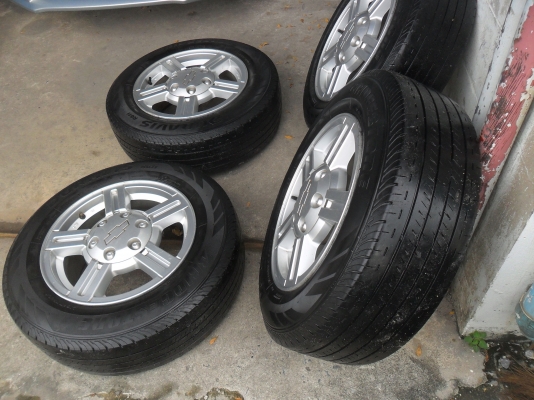 ล้อแม็ก 16นิ้ว 6รู เชฟ พร้อมยาง สวยๆ 4 ล้อ ราคา 6900 บาท