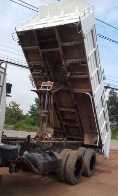 ขายรถบรรทุกสิบล้อดัมพ์ Hino F17 เครื่อง HO7C-185 แรง สโลด์เดิม เบรคลมดัน แชสซีสวย ยางดี ทะเบียนพร้อม