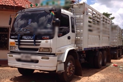 ขายรถพ่วงสิบล้อไม่ดัมพ์ ISUZU เครื่อง 320 แรง ปี 50 กระบะสามมิตรไม่ดัมพ์