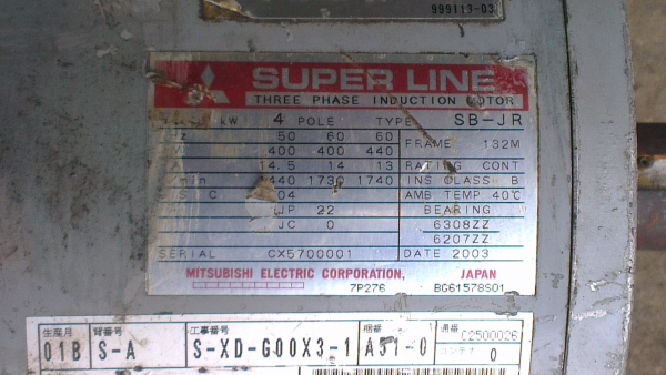 Sell> มอเตอร์มือสอง Misubishi 10 แรง 3 เฟส 380 V. 1450 rpm ทุ่นเดิมๆ จัดส่งทั่วประเทศครับ