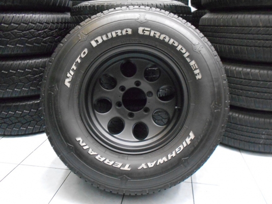 ขายล้อแม็กใหม่หยดน้ำ ขอบ 16&times;8 ET-5 พร้อมยาง Nitto AT 275/70/16 ปี 10/เทิร์นได้ ใส่ฟรี ส่งฟรีค่ะ