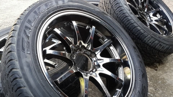 CE28 ขอบ 20 แบล็คโครม พร้อมยาง Falken(japan) ปี11 สวยๆดอกเต็มๆ