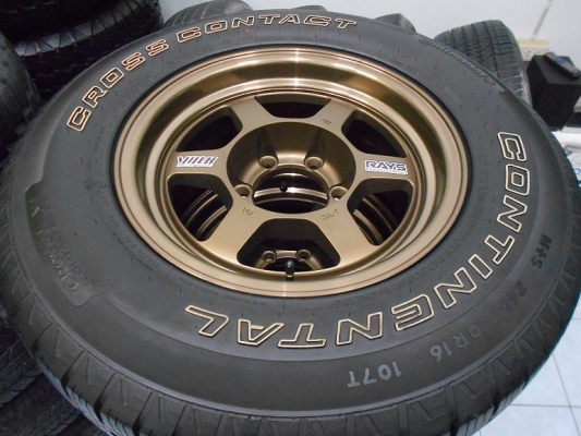 ขายล้อแม็กใหม่ TE37X ขอบ 16&times;8 ET 0 พร้อมยาง Continental 245/70/16 ดอกสวย/เทิร์นได้ ใส่ฟรี ส่งฟรีค่ะ