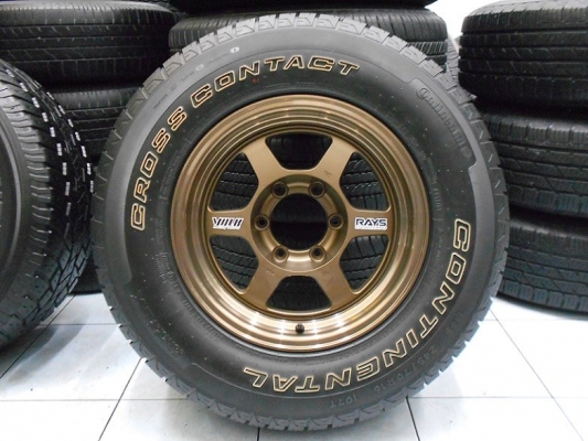 ขายล้อแม็กใหม่ TE37X ขอบ 16&times;8 ET 0 พร้อมยาง Continental 245/70/16 ดอกสวย/เทิร์นได้ ใส่ฟรี ส่งฟรีค่ะ