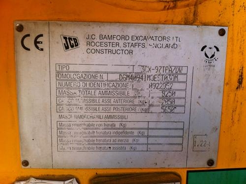 JCB 3CX #SLP3CXTS1E0922952  2001y  7462h