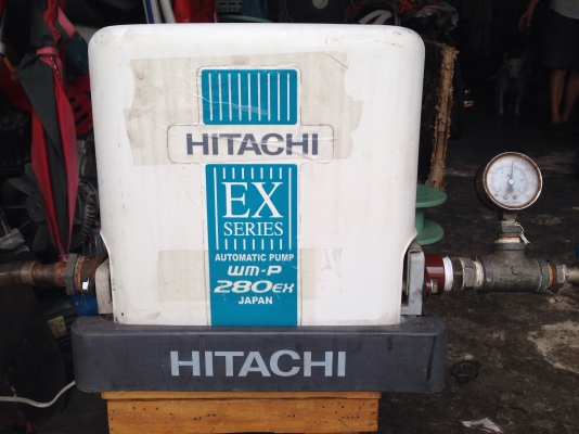 ขายปั้มน้ำอัตโนมัติแรงดันคงที่ Hitachi 280W สภาพสวย วิ่งนิ่ม ไม่มีรั่วซึม พร้อมใช้งาน