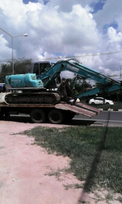 ขายแพ็คคู่รถแบ็คโคพร้อมเทเลอร์  SK120-5S  เทเลอร์ลากเครื่อง อีซูซุ  175 แรง