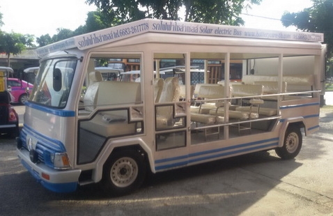 รถไฟฟ้าโซล่าเซลล์ 24 ที่นั่ง รถชมวิวไฟฟ้าโซล่าเซลล์ 24 ที่นั่ง