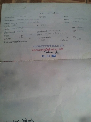 รถโตโยต้า  6  ล้อดั้ม  BU87.  120 แรงม้า. ปี 35  สนใจติดต่อ 081 - 6079515