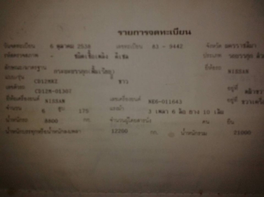 ขาย10ล้อลากแบ็คโค200 นิสสัน UDปี38 สภาพพร้อมใช้งานเอกสารเล่มทะเบียนพร้อมโอน จัดไฟแนนซ์ได้ พ.เพาเวอร์ เครื่องดี แชชซีสวย จัดไฟแนนซ์ได้ 380,00-400,000