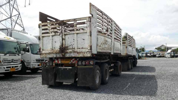 HINO  FM-1J.260เเรง.ดั้ม3.มิตรแม่ลูก.3เพลาวยัดปี2550ขายตามสภาพ