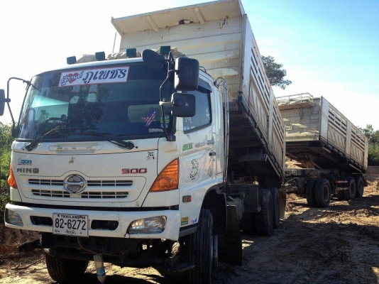 ขาย HINO 344 สองเพลา ดั๊มแม่+ลูก กระบะเหล็กสามมิตร รถปี 55