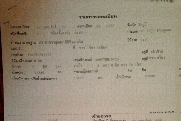 ขาย HINO 344 สองเพลา ดั๊มแม่+ลูก กระบะเหล็กสามมิตร รถปี 55