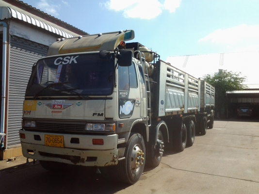 HINO  FM1M  พ่วงแม่ลูกดั้มสามมิตร