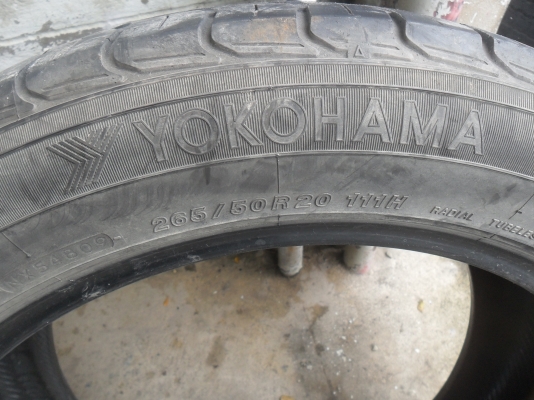 ยาง YOKOHAMA 265/50R20ปี09 สวยๆ 1 คู่ ราคา 1500 บาท ยาง YOKOHAMA 265/50R20ปี09 สวยๆ 1 คู่ ราคา 1500 บาท