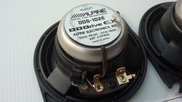 ลำโพง 4 นิ้ว Alpine DDDrive EX แกนร่วมสองทาง มือสองญี่ปุ่น