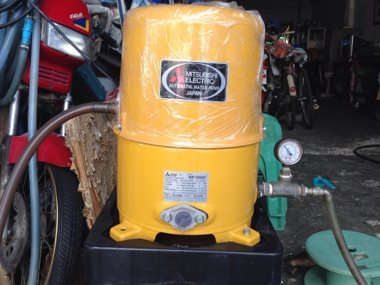 ขายปั้มน้ำอัตโนมัติ Mitsubishi 150W สภาพสวย วิ่งนิ่ม พร้อมใช้งาน ตรวจเช็คแรงดันเรียบร้อยแล้ว ไม่มีรั่วซึม