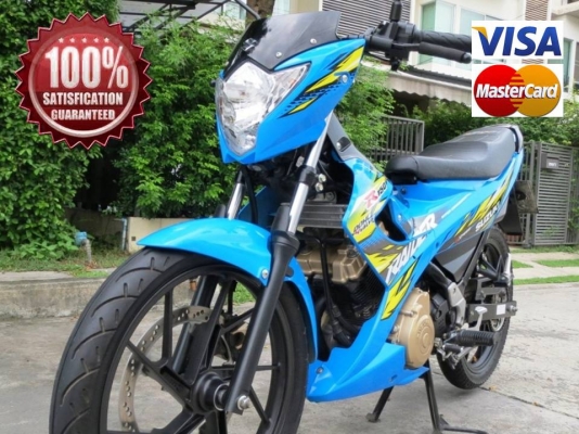 8 เดือน Suzuki Raider R150  สีฟ้า แรง สวย เดิมแท้ดี ไม่มีบิวด์  เพียง 45,900 บาท