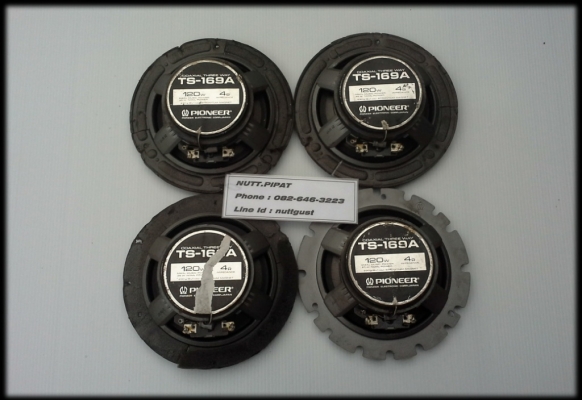 ลำโพง 6 นิ้ว Pioneer TS-169A แกนร่วม 3 ทาง มือสองญี่ปุ่น