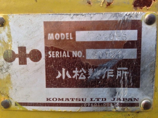 รถขุด KOMATSU PC20-6 Serial NO.31121 สภาพสวยเดิมๆ