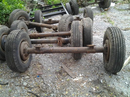 ขายคานพร้อมล้อ เอาไปทำเทเลอร์ลากพร้อมยาง ขายชุดล่ะ 5500 บาท