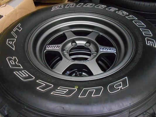 ขายล้อแม็กใหม่ TE37X ขอบ 16&times;8ET0 พร้อมยาง Bridgestone AT 265/70/16 ปลายปี 10/เทิร์นได้-ใส่,ส่งฟรีค่ะ