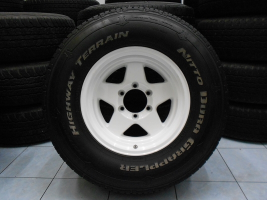 ขายล้อแม็ก Bradley 16&times;8ET-25 พร้อมยาง Nitto AT 275/70/16 กลางปี 10/เทิร์นได้ ใส่ฟรี ส่งฟรีค่ะ