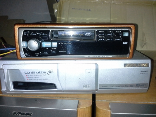 alpine 7664 + ตู้6แผ่น ใบ้ ซิ้งทองแดง