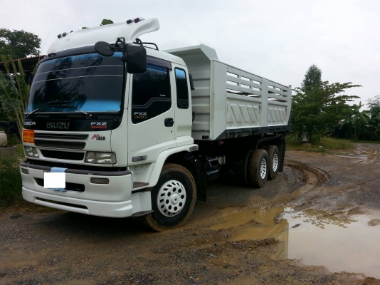 ISUZU FXZ 270 แรงม้า ปี 51 2 เพลาดัมพ์ กระบะสามมิตรลอนเฉียง มีระบบลากจูง