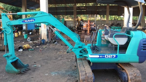ขายรถขุด-ดัน แบ็คโฮ. KUBOTA K-027 รถเก่านอก สภาพพร้อมใช้ มีเอกสารแจ้งจำหน่าย