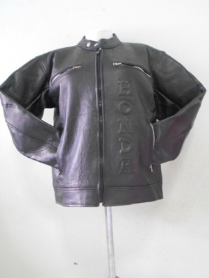 เสื้อหนังช้างสีดำ ปั๊มนูนHONDA ของใหม่