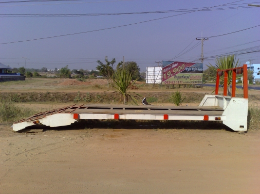 ขายหางบรรทุกแบคโฮ 200 ต่อใหม่เหล็ก H บีมใส่กับรถ MITSUFUSO